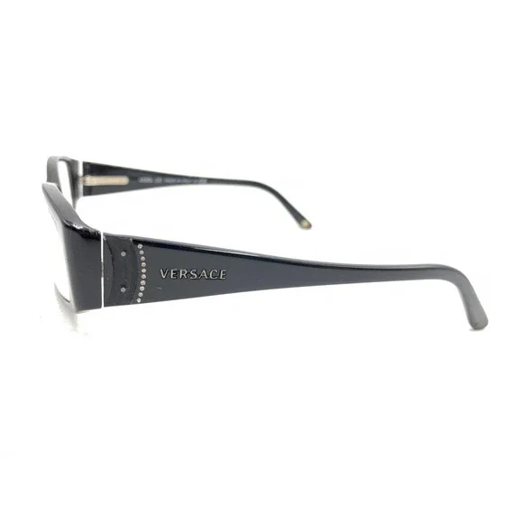 Versace MOD 3091-B GB1 Black Crystals Eyeglasses Frames 51-15 135 Italy Designer